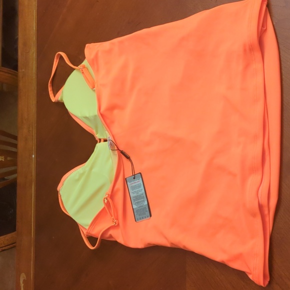 NWOT Relleciga colored NO underwire tankini top Size XL - Picture 7 of 8